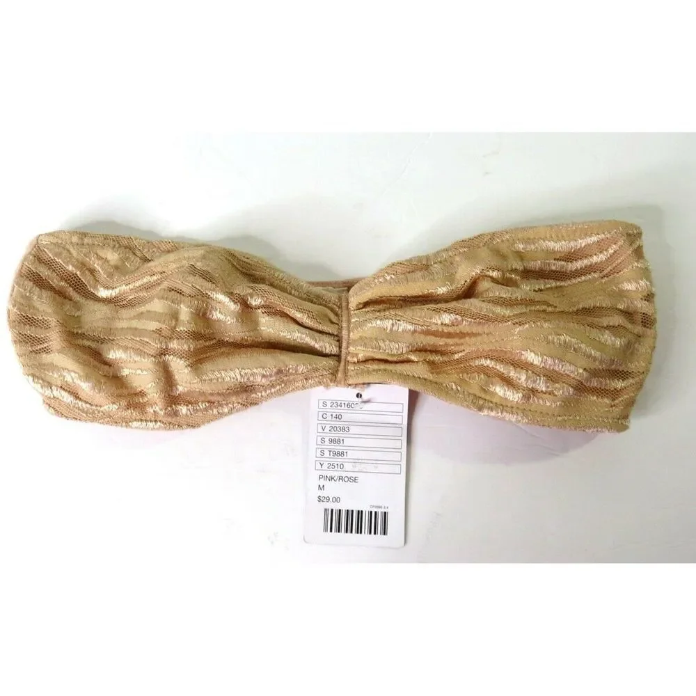 NWT Urban Outfitters Pink Rose Bralette Bandeau Tube Bra Size M